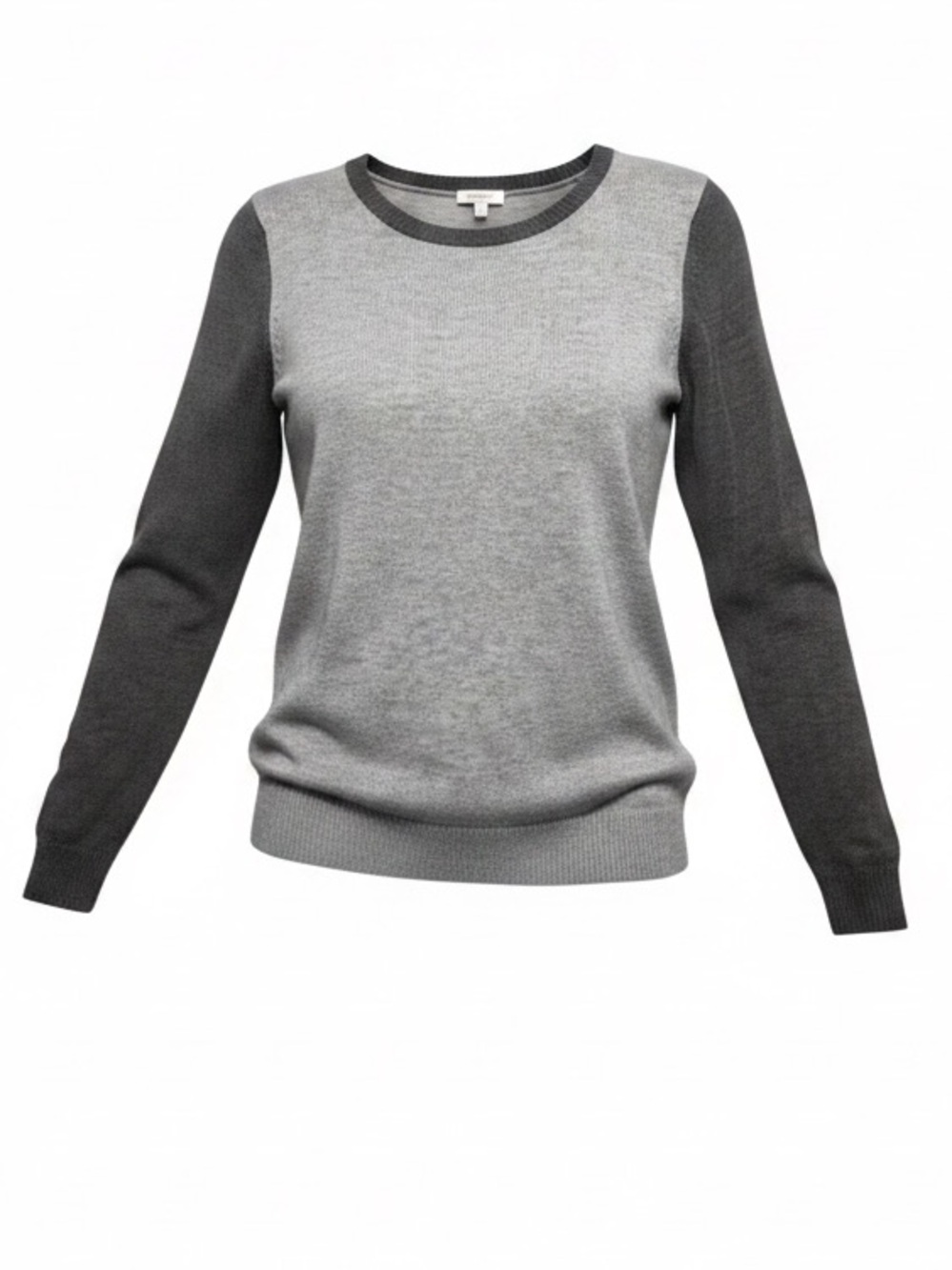 Talbots Gray Colorblock Wool Blend Zip Hip Sweater Women’s Size M